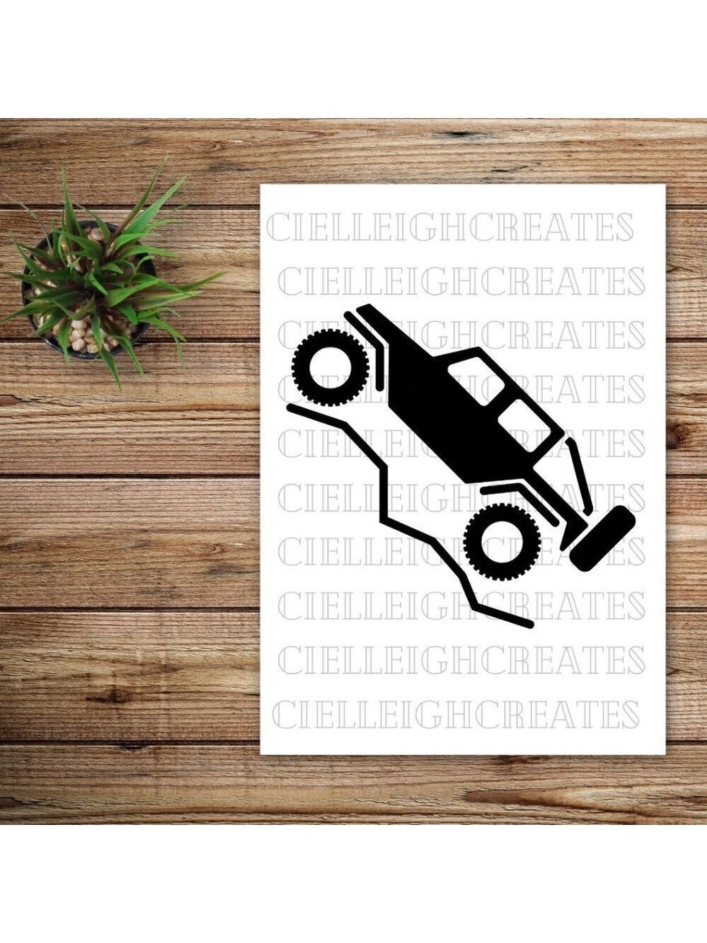 *2 for $20* Jeep climbing hill Vinyl decal Sticker Handcrafted
